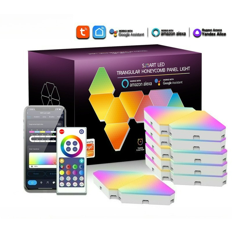 Gaming Accessories Led - Tuya WiFi RGB Triangle Quantum Panel