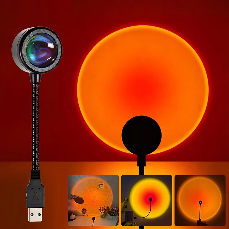 Gaming Accessories Led - Colorful Gradient USB Sunset Lamp Home