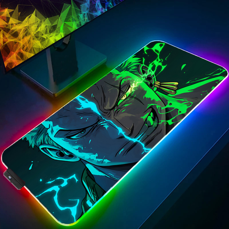Gaming Accessories Led - ONE PIECE Zoro Mouse Pad RGB