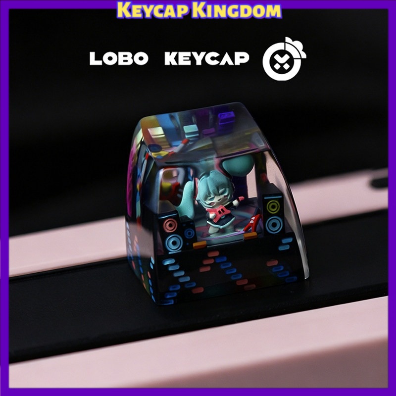 Gaming Accessories Aesthetic - Cyber Miku-Style Vocal Girl Mechanical Keyboard