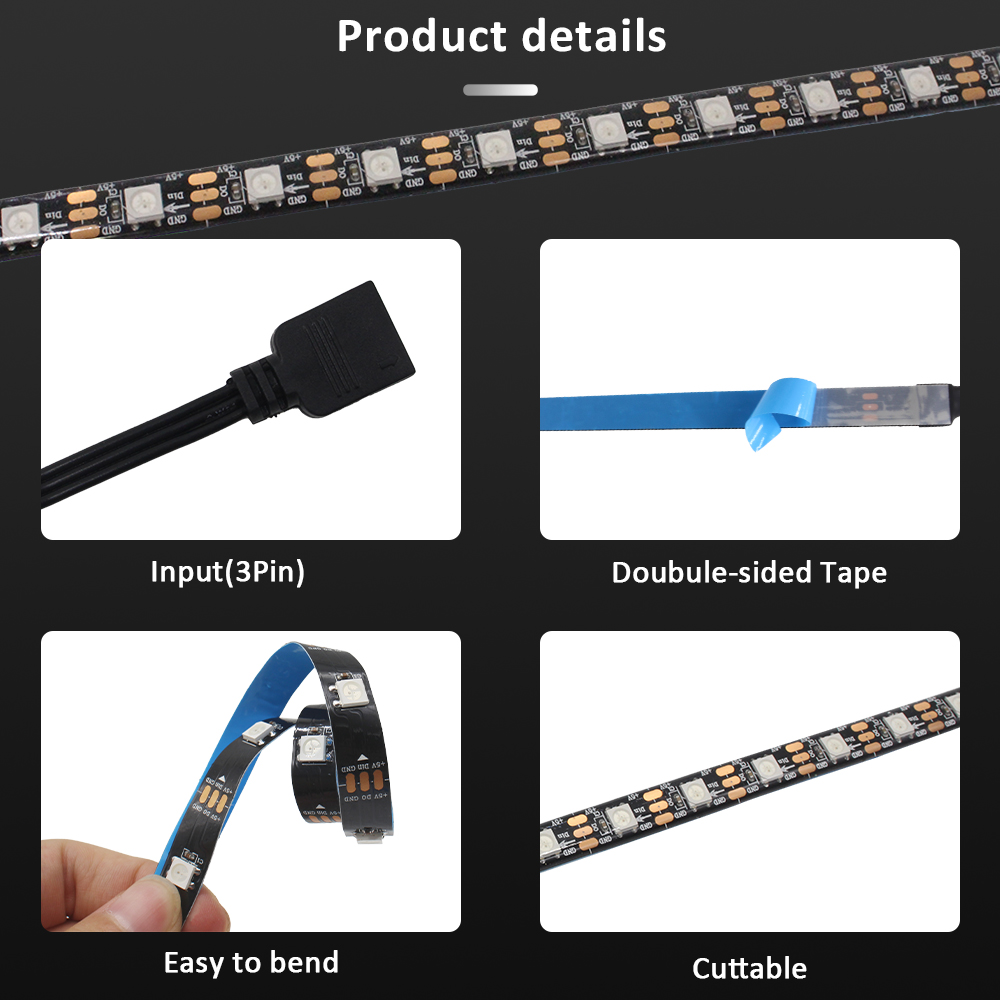 WS2812B 5V 3Pin ARGB LED Strip - đánh giá và giá Gaming Accessories Led