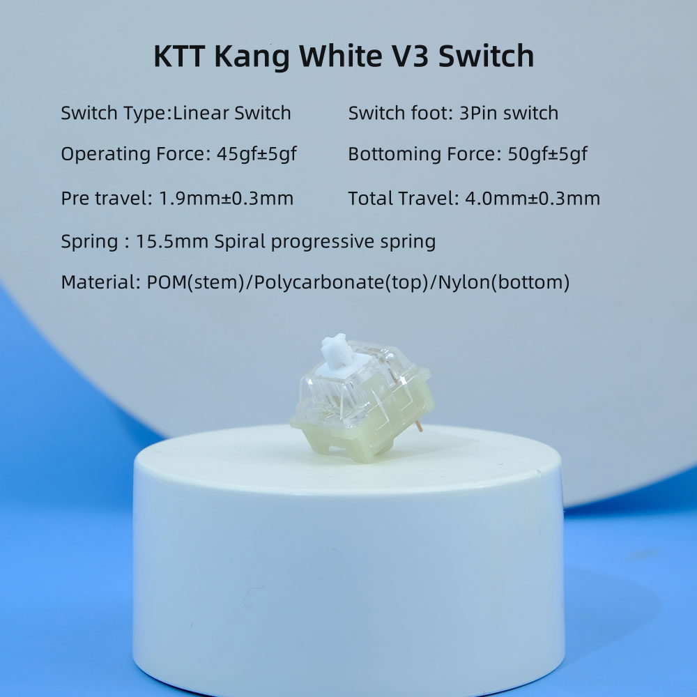 KTT Kang White V3 Switches Mec - đánh giá và giá Gaming Accessories Aesthetic