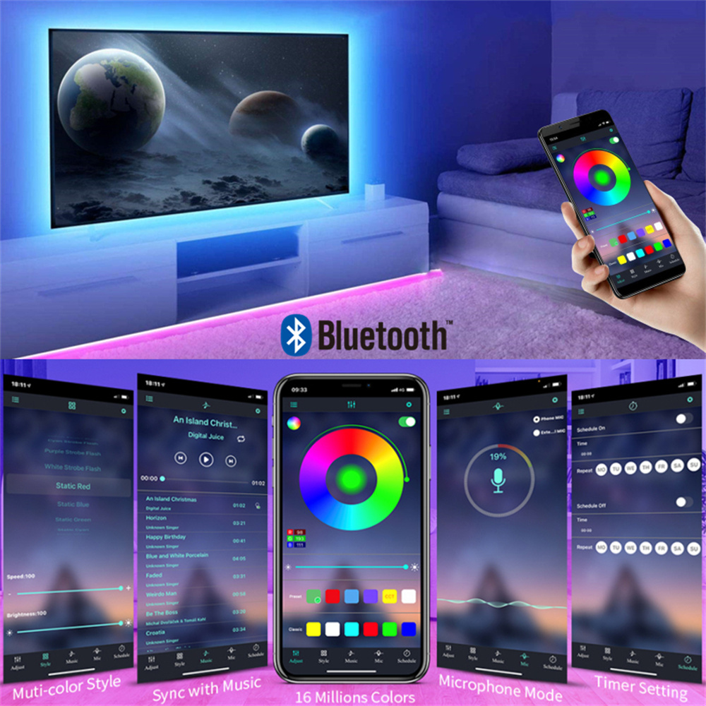 RGB 5050 LED Strip Lights App  - đánh giá và giá Gaming Accessories Led