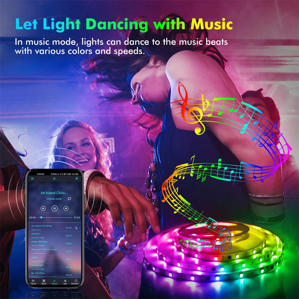RGB 5050 LED Strip Lights App  - đánh giá và giá Gaming Accessories Led