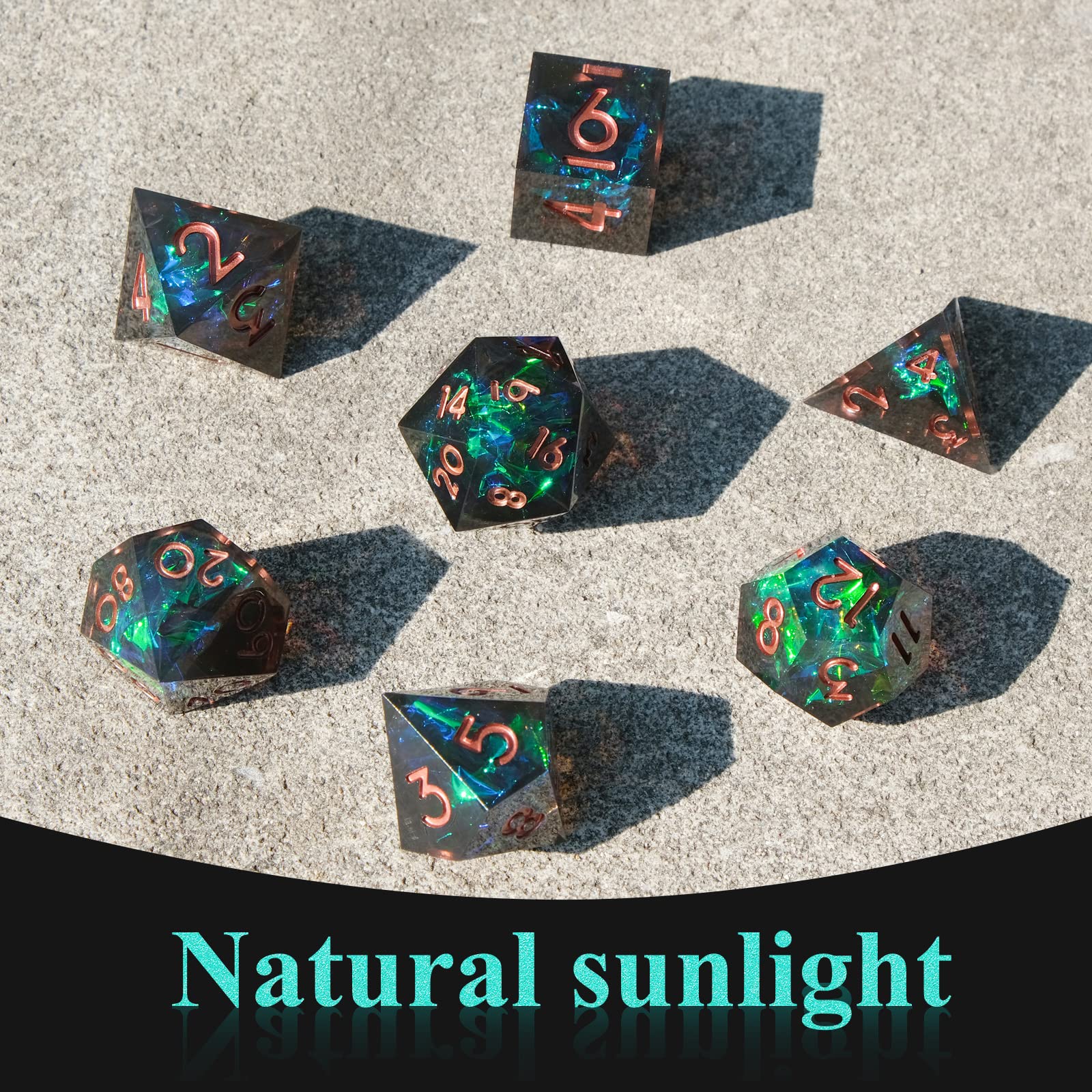 Resin Sharp Edge DND Dice Set  - đánh giá và giá Gaming Handheld Accessories